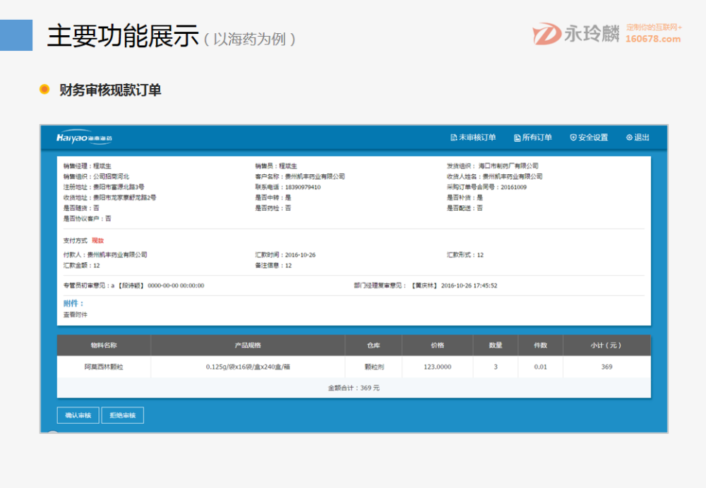 永玲麟·醫藥CRM+OMS解決方案